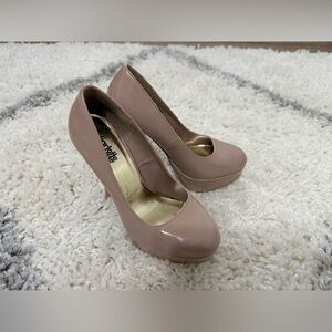Charlotte Russe Blush Patent Platform Pumps